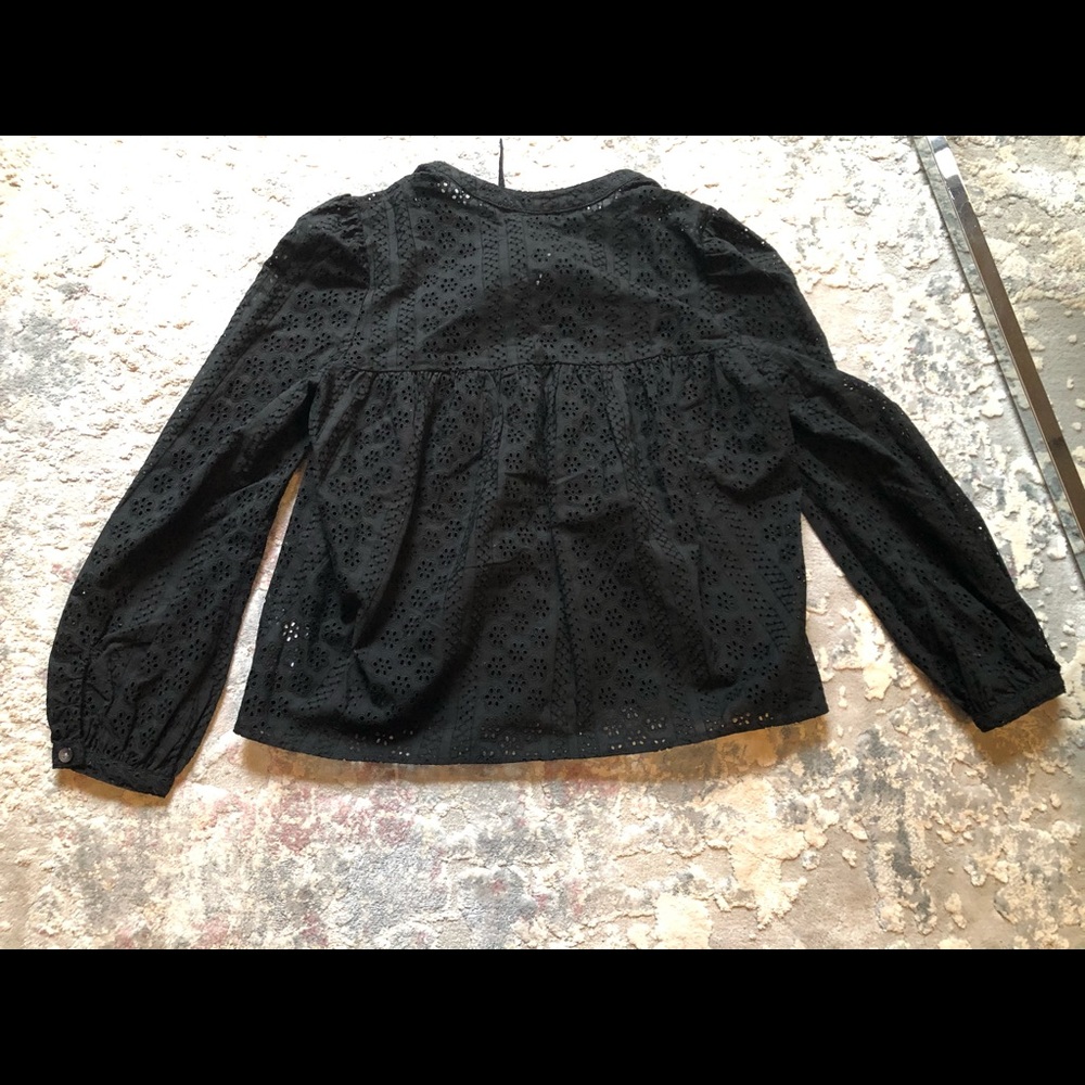 Madewell Black Eyelet Blouse - Picture 5 of 6
